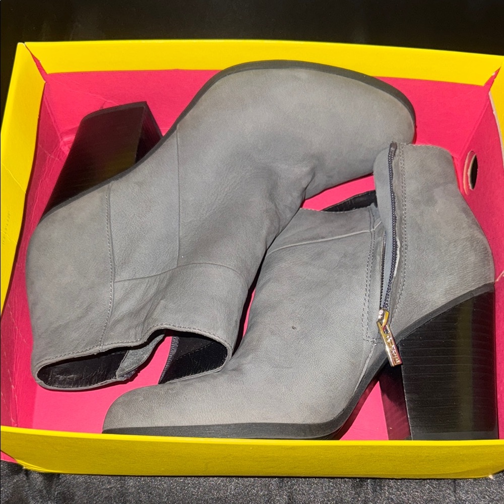 Gray Ankle Boots